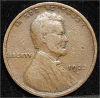 1922-D Lincoln Wheat Cent, Semi Key Date