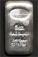 5 Troy Oz .999 Fine Silver Numbered Bar