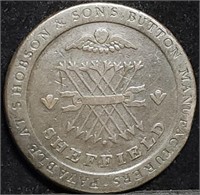 1812 Sheffield Large Penny Conder Token