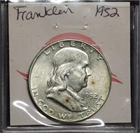 1952-D Franklin Silver Half Dollar BU