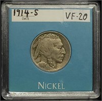 1914-S Buffalo Nickel VF Better Date