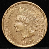 1908-S Indian Head Cent, Key Date, BU