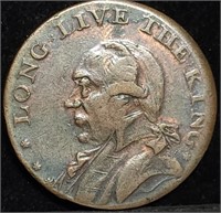 1795 Long Live the King Halfpenny Conder Token