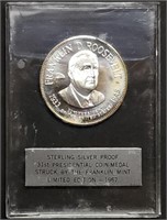 Franklin D Roosevelt Presidential Proof Silver Med