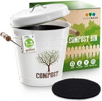 Third Rock Kitchen Countertop Compost Bin with Lid