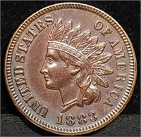 1883 Indian Head Cent, High Grade
