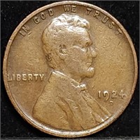 1924-D Lincoln Wheat Cent, Semi Key Date, Nice