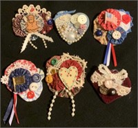 Six Handcrafted Pins