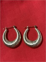 Earrings marked 14 K, 2 grams per SAC scale