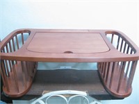 26"x15"x8.5" Wood Bed Tray Table