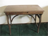 Antique Desk Or Table - 32" x 17.5" x 25"