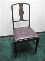 Antique Wood Chair - Seat Height Is 18"