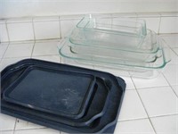 Assorted Baking Dishes & Lids - Four Are Pyrex