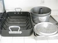 Assorted Kitchen Pans - Handled Pan Is 16"x13"