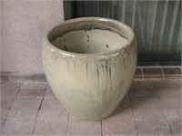 20" Diameter - 20" Tall Glazed Ceramic Pot