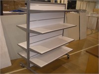 Adjustable Display Shelf on Wheels  49x32x60