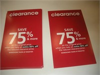 (20) Clearance Cardboard Signs  11x18 inches