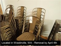 LOT, (11) METAL STACKING CHAIRS