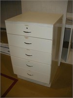 5 Drawer Metal Cabinet  24x25x41 inches