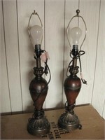 Two 29" Lamps Without Shades - Both Work