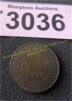1906 large cent