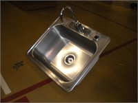 Stainless Steel Sink w/Hardware 25x22x9 inches