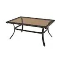 Glass Top Outdoor Patio Coffee Table