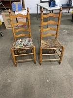 2 high back chairs