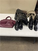 4 boots and purse