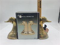 Brass duck bookends with box