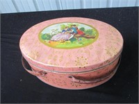 vintage sewing tin and thread