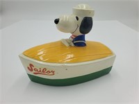 1966 Ceramic Snoopy Sailor Bank
