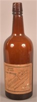 L.R. Miller Amber Paper Label Quart Whiskey Bottle