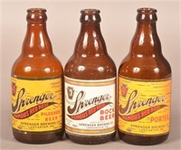 (3) Sprenger Brewing Co. Amber Crown Top Bottles