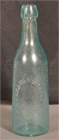 Rare Wanbaugh & Haines Embossed Aqua Bottle.