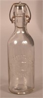 Engle Bottling Works Embossed Clear Pony Bottle.