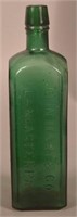 Rare John Hart & Co. Green Canteen Bitters Bottle