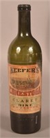 Keefer's Conestoga Claret Wine Olive Green Bottle.