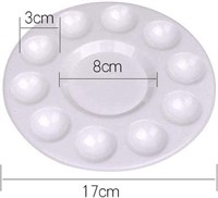 NEW (6.7") 24 x Round Paint Tray Palettes, white