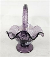 Fenton Art Glass Purple Basket