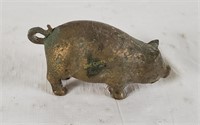 Vtg Small Brass Pig Figurine