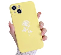 IPHONE 13 CASE SILICONE GEL ROSE YELLOW