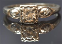 14k White Gold Vintage Engagment Ring