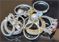 .925 Sterling Ring lot 1 ozt tw