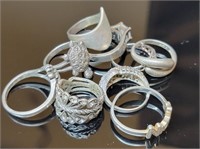 .925 Sterling Ring lot 1 ozt tw