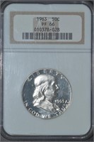 1963 Franklin 1/2 Dollar NGC PF66
