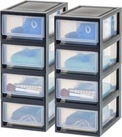 IRIS USA 6 Quart Stackable Storage Drawer,8pack