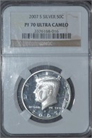 2007-S Kennedy 1/2 Dollar Silver NGC PF70 Ultra Ca