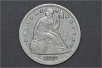 1871 Seated Silver Dollar