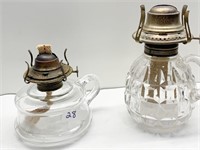 #2 VICTOR OIL LAMP W/ APPLIED HANDLE, EAGLE OIL